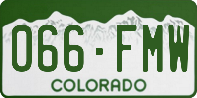 CO license plate 066FMW