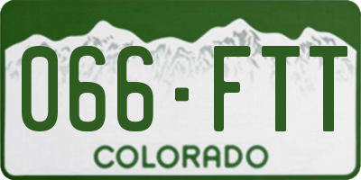CO license plate 066FTT