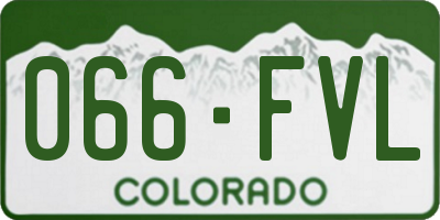 CO license plate 066FVL