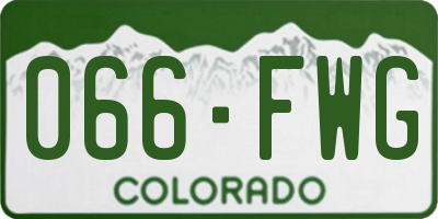 CO license plate 066FWG