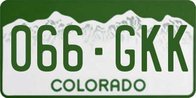 CO license plate 066GKK