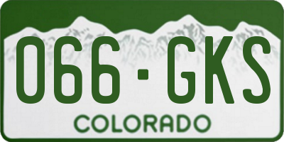 CO license plate 066GKS