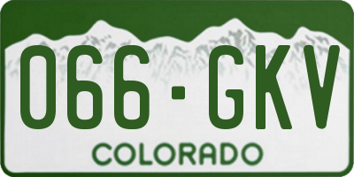 CO license plate 066GKV