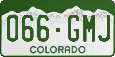 CO license plate 066GMJ