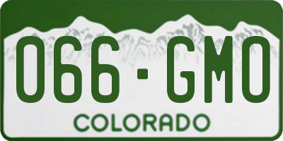 CO license plate 066GMO