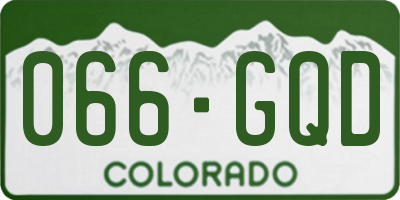 CO license plate 066GQD