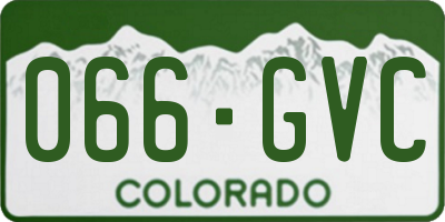 CO license plate 066GVC