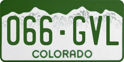 CO license plate 066GVL