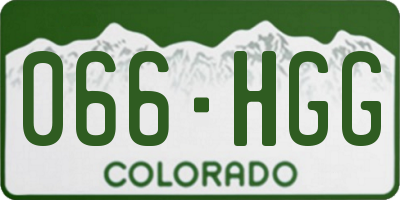 CO license plate 066HGG