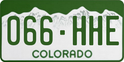 CO license plate 066HHE