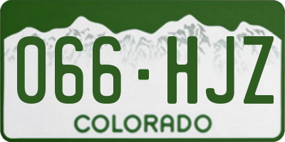 CO license plate 066HJZ