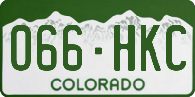 CO license plate 066HKC