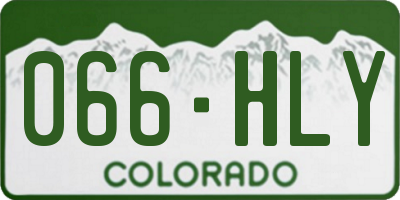 CO license plate 066HLY