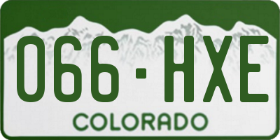 CO license plate 066HXE
