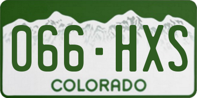 CO license plate 066HXS