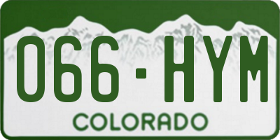 CO license plate 066HYM