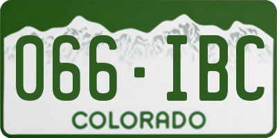 CO license plate 066IBC