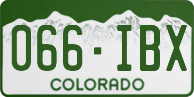 CO license plate 066IBX