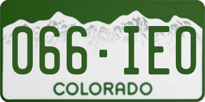 CO license plate 066IEO