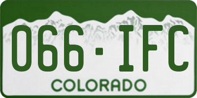 CO license plate 066IFC