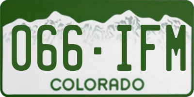 CO license plate 066IFM