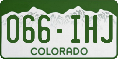 CO license plate 066IHJ
