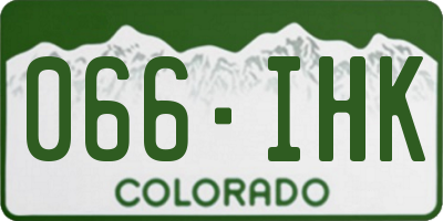CO license plate 066IHK