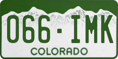 CO license plate 066IMK