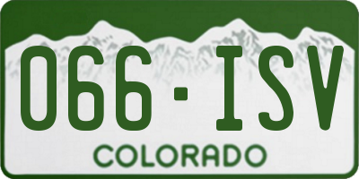 CO license plate 066ISV