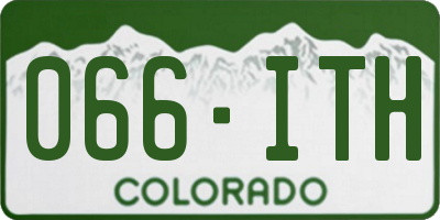 CO license plate 066ITH