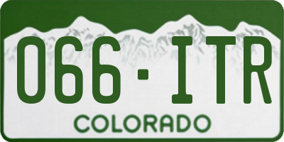 CO license plate 066ITR