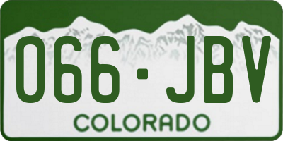 CO license plate 066JBV