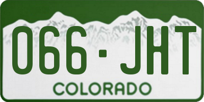 CO license plate 066JHT