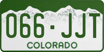 CO license plate 066JJT