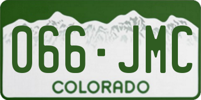 CO license plate 066JMC