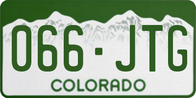 CO license plate 066JTG