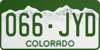 CO license plate 066JYD
