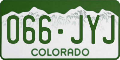 CO license plate 066JYJ