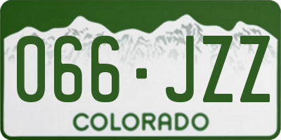 CO license plate 066JZZ