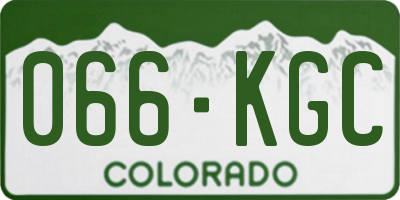 CO license plate 066KGC