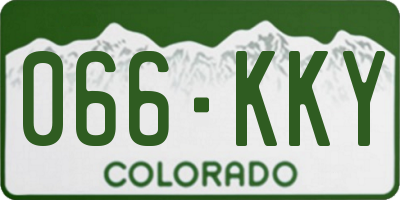 CO license plate 066KKY
