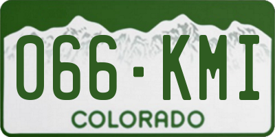 CO license plate 066KMI