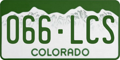 CO license plate 066LCS