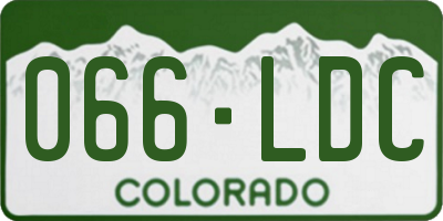 CO license plate 066LDC