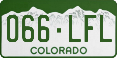 CO license plate 066LFL