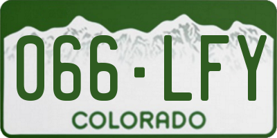 CO license plate 066LFY