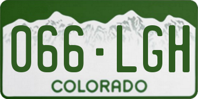 CO license plate 066LGH