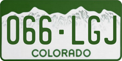 CO license plate 066LGJ