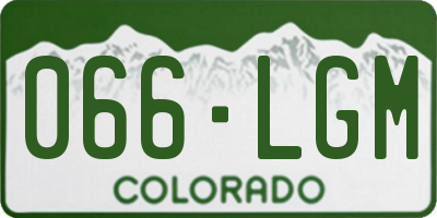 CO license plate 066LGM