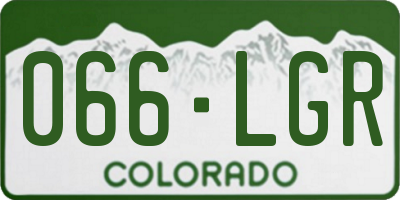 CO license plate 066LGR